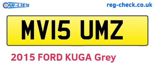 MV15UMZ are the vehicle registration plates.