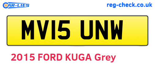 MV15UNW are the vehicle registration plates.