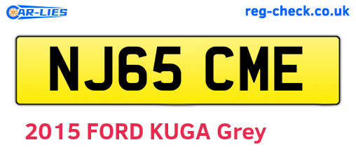 NJ65CME are the vehicle registration plates.