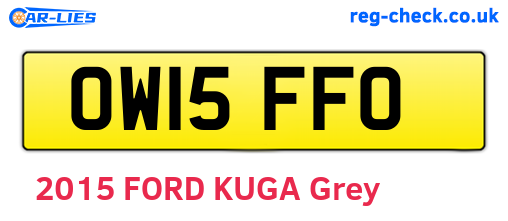 OW15FFO are the vehicle registration plates.
