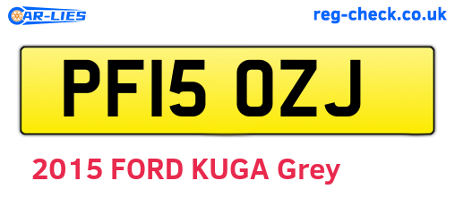 PF15OZJ are the vehicle registration plates.