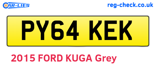 PY64KEK are the vehicle registration plates.