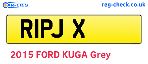 R1PJX are the vehicle registration plates.