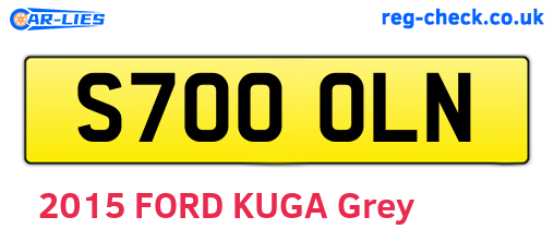 S700OLN are the vehicle registration plates.