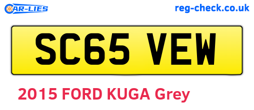 SC65VEW are the vehicle registration plates.