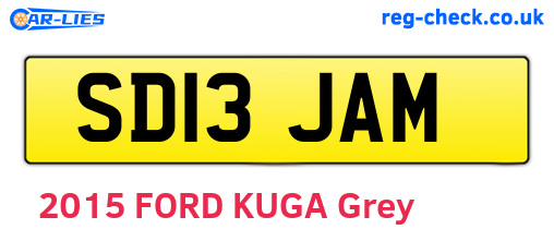SD13JAM are the vehicle registration plates.