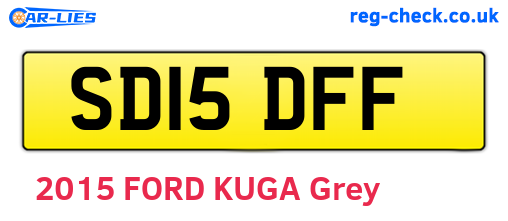 SD15DFF are the vehicle registration plates.