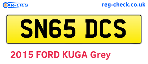SN65DCS are the vehicle registration plates.