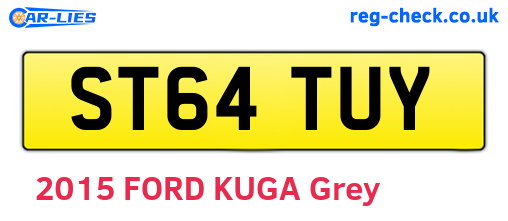 ST64TUY are the vehicle registration plates.
