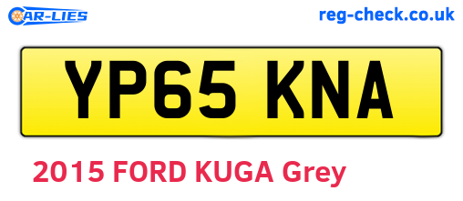 YP65KNA are the vehicle registration plates.