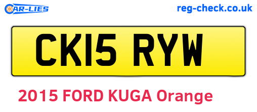 CK15RYW are the vehicle registration plates.