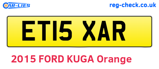 ET15XAR are the vehicle registration plates.