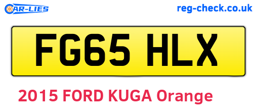 FG65HLX are the vehicle registration plates.