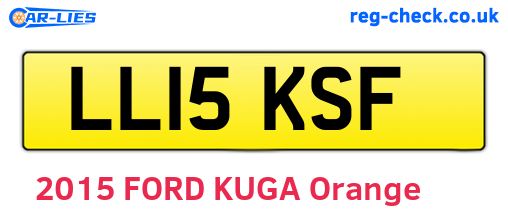 LL15KSF are the vehicle registration plates.