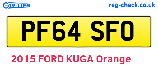 PF64SFO are the vehicle registration plates.