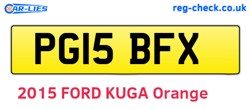 PG15BFX are the vehicle registration plates.