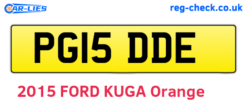 PG15DDE are the vehicle registration plates.