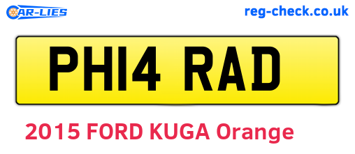 PH14RAD are the vehicle registration plates.