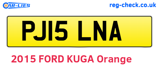 PJ15LNA are the vehicle registration plates.