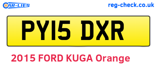 PY15DXR are the vehicle registration plates.