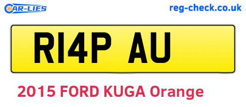 R14PAU are the vehicle registration plates.