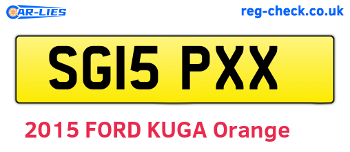 SG15PXX are the vehicle registration plates.