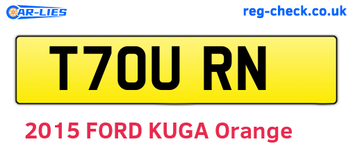 T70URN are the vehicle registration plates.