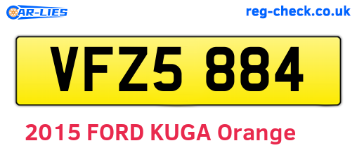 VFZ5884 are the vehicle registration plates.