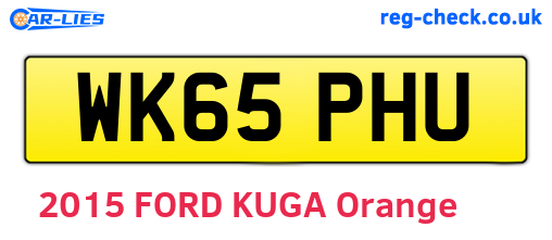 WK65PHU are the vehicle registration plates.