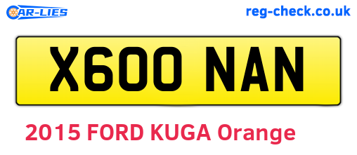 X600NAN are the vehicle registration plates.