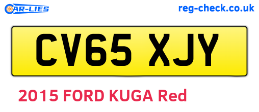CV65XJY are the vehicle registration plates.