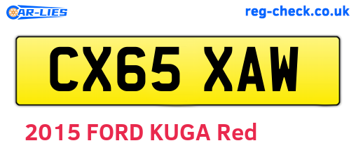 CX65XAW are the vehicle registration plates.