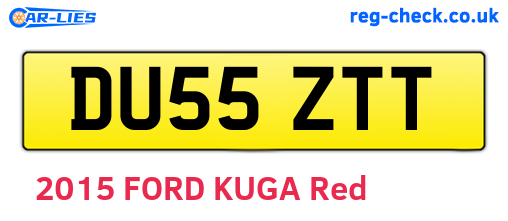 DU55ZTT are the vehicle registration plates.