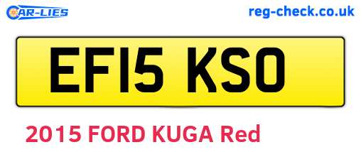 EF15KSO are the vehicle registration plates.