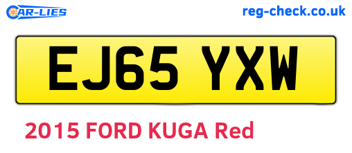EJ65YXW are the vehicle registration plates.