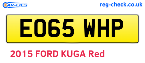 EO65WHP are the vehicle registration plates.