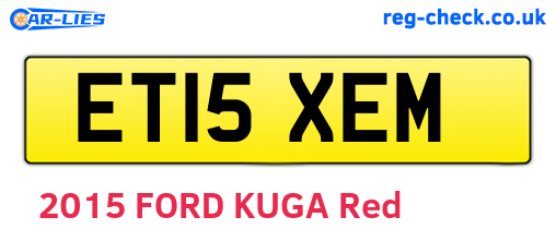 ET15XEM are the vehicle registration plates.
