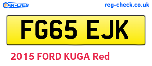 FG65EJK are the vehicle registration plates.