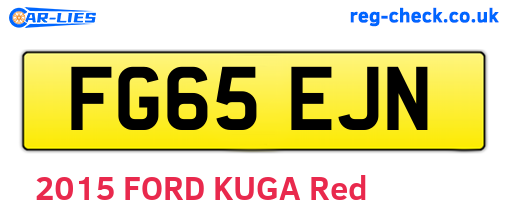 FG65EJN are the vehicle registration plates.