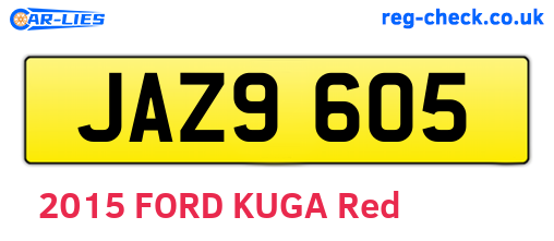 JAZ9605 are the vehicle registration plates.