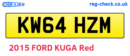 KW64HZM are the vehicle registration plates.