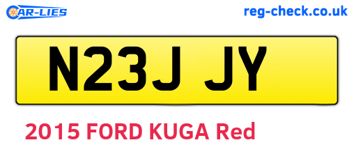 N23JJY are the vehicle registration plates.