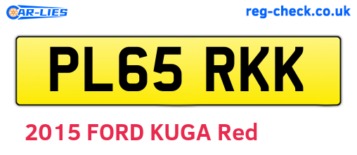PL65RKK are the vehicle registration plates.