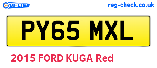 PY65MXL are the vehicle registration plates.