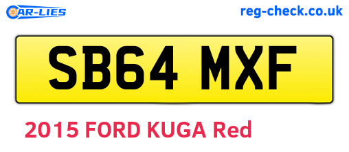 SB64MXF are the vehicle registration plates.