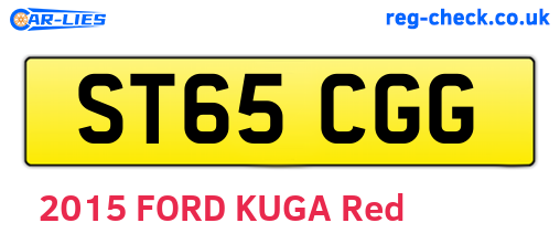 ST65CGG are the vehicle registration plates.