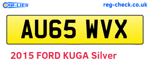 AU65WVX are the vehicle registration plates.
