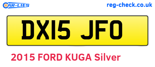 DX15JFO are the vehicle registration plates.
