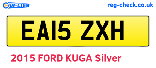 EA15ZXH are the vehicle registration plates.
