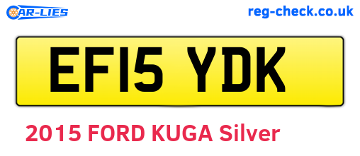 EF15YDK are the vehicle registration plates.